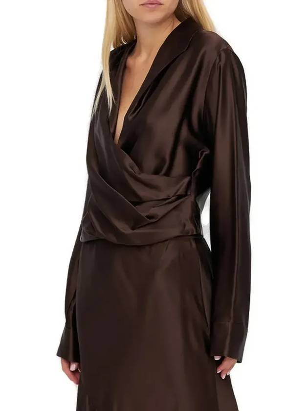 Erika Cavallini 롱 슬리브 랩 블라우스 S2PP2SS05_V020