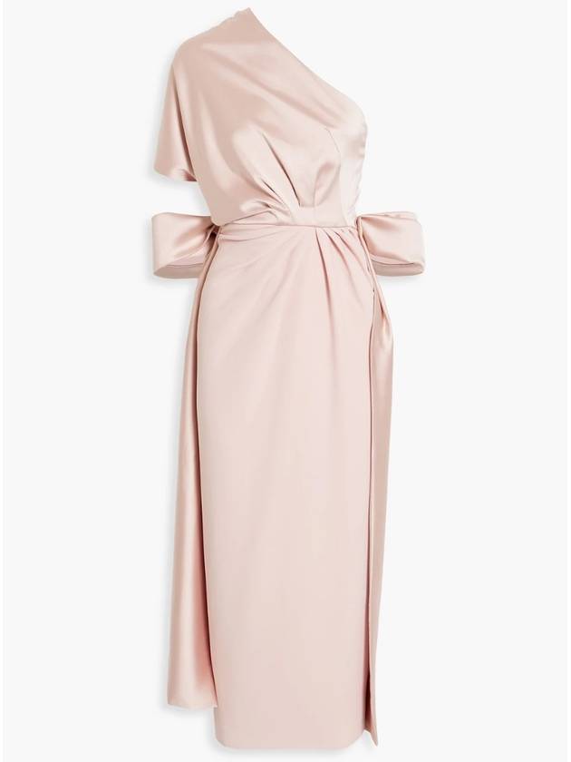 NB07 레아코스타 여성 원피스 One shoulder draped satin crepe midi dress 1647597304356643