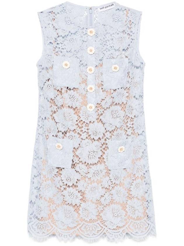 셀프포트레이트 여성 FINE LACE MINI DRESS SS25 044SBLUE