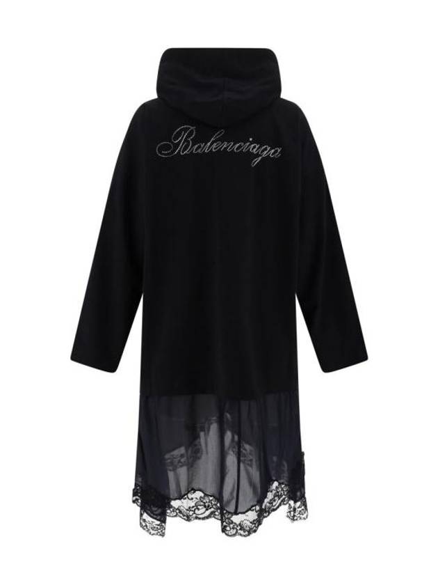 24SS 발렌시아가 미디 원피스 768077TPVP7 1000 BLACK