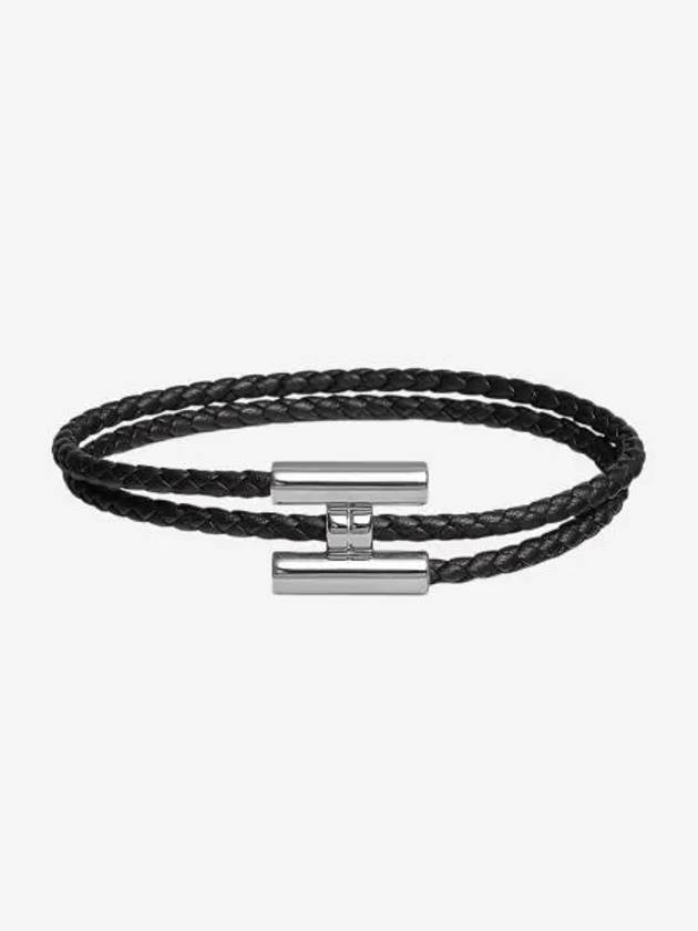 에르메스 투니스 트레세 브레이슬릿 스위프트 카프스킨 팔라듐 하드웨어 & 누아 Hermes Tournis Tresse Bracelet Swift Calfskin Palladium & Noir