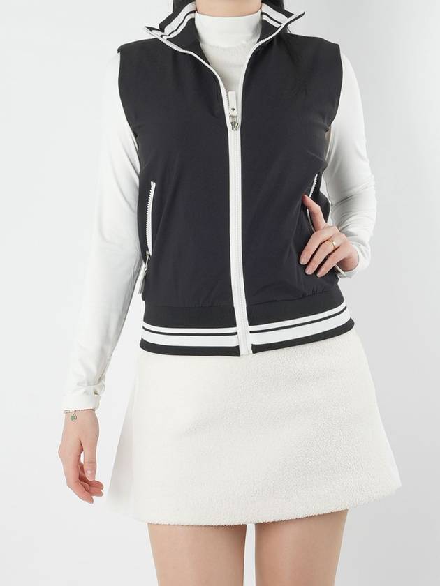 티앤드골프 여성 골프 라인 집업 조끼 방풍 베스트 바람막이 골프웨어 골프복