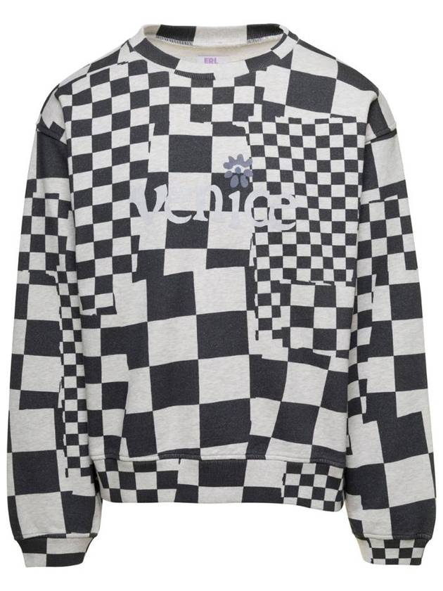 ERL MEN 베니스 체커 크루넥 니트 ERL08T023CHECKER