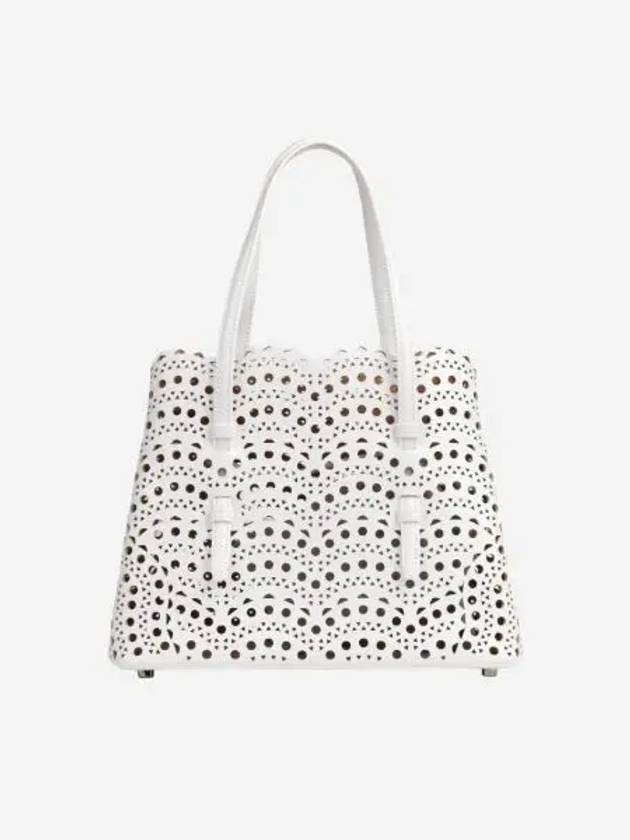 알라이아 비엔 웨이브 럭스 카프스킨 미나 25 백 옵틱 화이트 Alaia Mina 25 Bag in Vienne Wave Lux Calfskin Optic White
