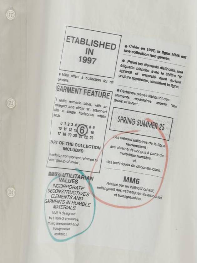 25SS MM6 메종마르지엘라 긴팔 셔츠 SH0DT0027M35152 100