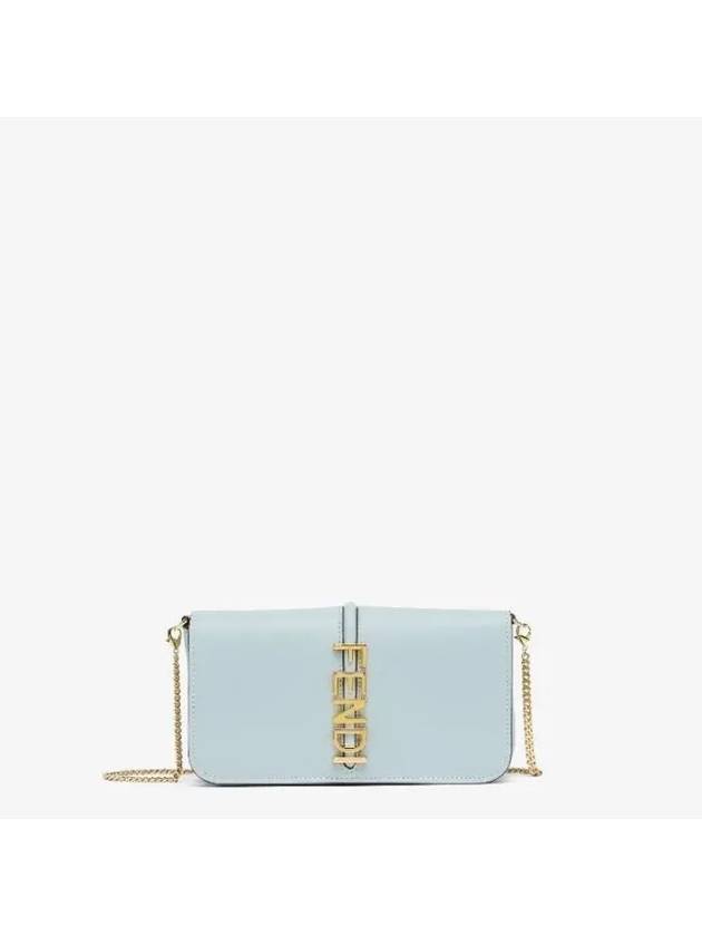 펜디 라이트 블루 레더 지갑 8BS076A5DYF1NPU