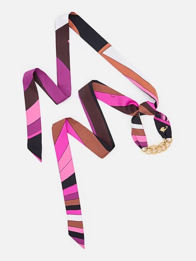 Emilio Pucci Silk Twill Bandeau Chain Bracelet
