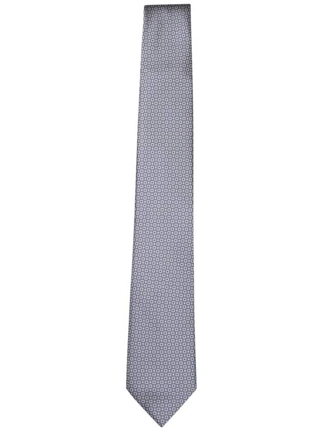 브리오니 남성 Geometric Grey light Blue Tie Grey