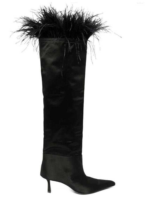 알렉산더왕 비올라 페더 트리밍 새틴 부츠 30123B010001