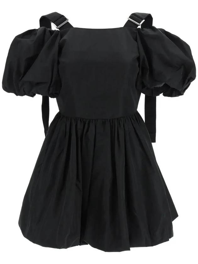 Simone Rocha 콜드 숄더 벌룬 슬리브 미니 드레스 72000469_BLACK