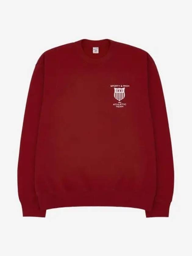 스포티 앤 리치 애슬레틱 팀 크루넥 루비 Sporty & Rich Athletic Team Crewneck Ruby