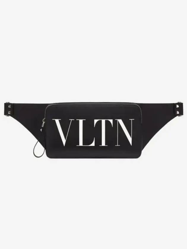 발렌티노 레더 VLTN 벨트백 블랙 Valentino Leather VLTN Belt Bag Black