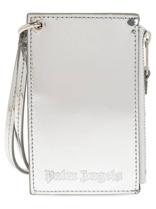 Palm Angels 로고 디보싱 넥 스트랩 카드홀더