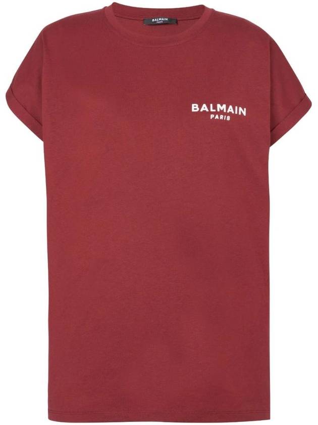 발망 플록 로고 오가닉 코튼 티셔츠 BF1EF010BB01