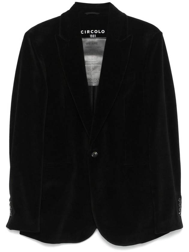 Circolo 1901 Velvet Single-Breasted Jacket