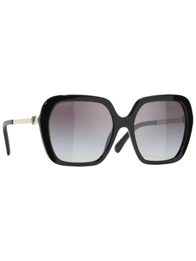 샤넬 스퀘어 선글라스 아세테이트 메탈 블랙 인터내셔널 핏 A71591 X06081 S2216 OCCI