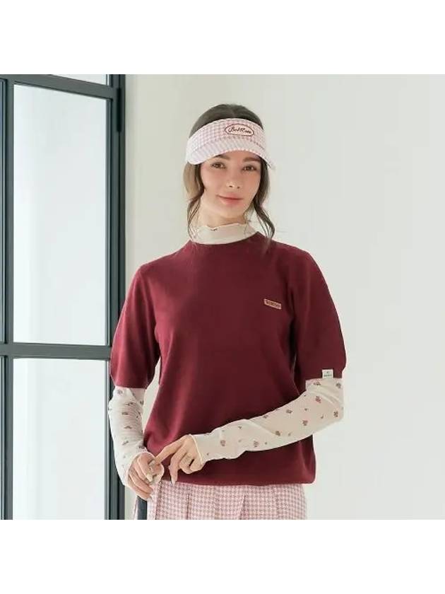 홀가먼트 반소매 와인