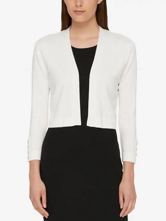 우먼 타미힐피거 버튼 슬리브 가디건 아이보리 4045579