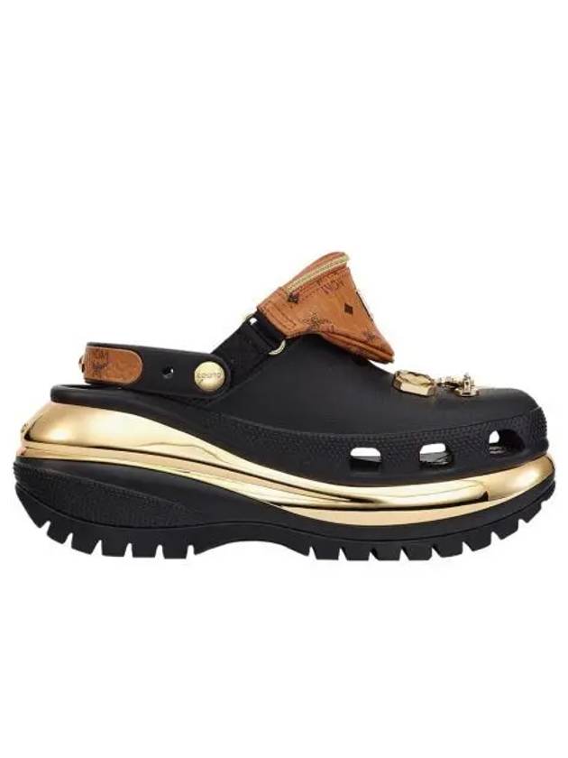 크록스 x MCM 메가 크러쉬 클로그 블랙 벨트백 브레이슬릿 Crocs x MCM Mega Crush Clog Black With Belt Bag Bracelet