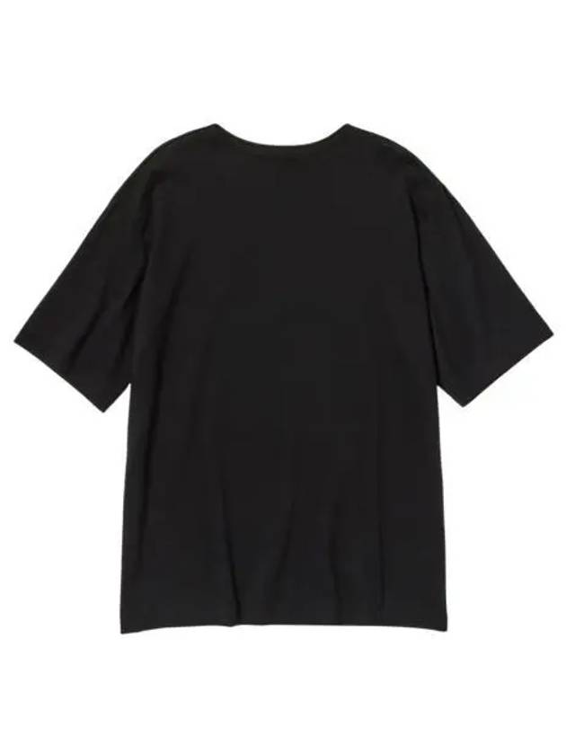 오라리 러스터 플레이팅 나로우 보트넥 티셔츠 블랙 Auralee Luster Plaiting Narrow Boat Neck T Shirt Black