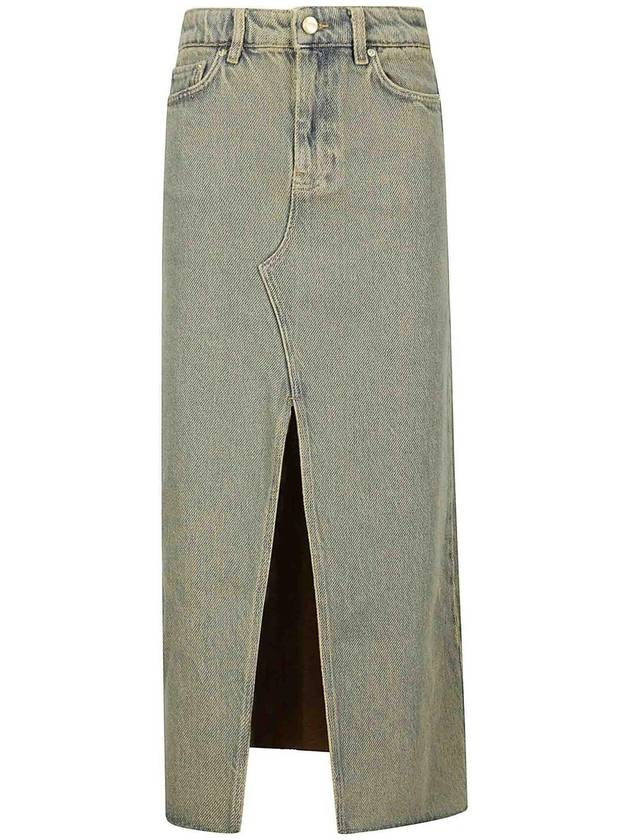 Ganni Overdyed Heavy Denim Maxi Skirt