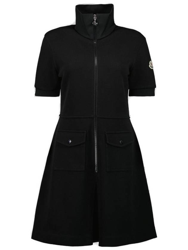 몽클레르 하프 지퍼 폴로 드레스