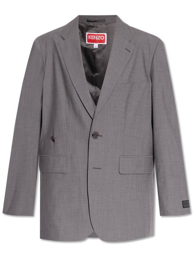 24FW 겐조 여성 자켓 Kenzo Single-breasted Blazer  Women's  Grey