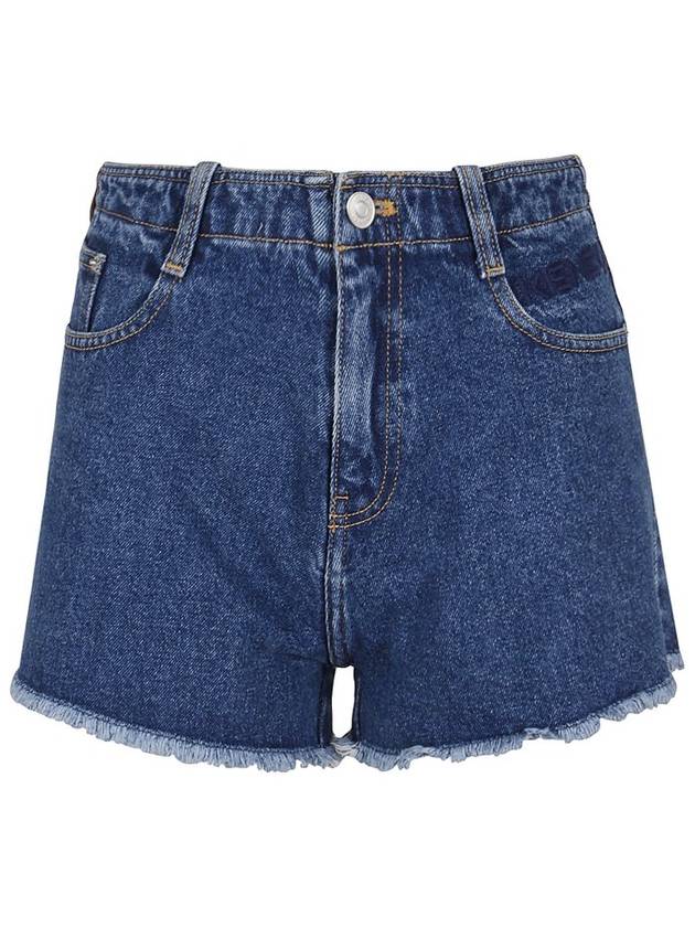 Kenzo 미드라이즈 프린지 에지 데님 쇼츠