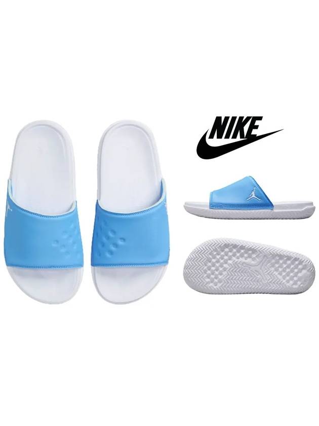 나이키 조던 플레이 점프맨 로고 슬라이드 슬리퍼 블루
