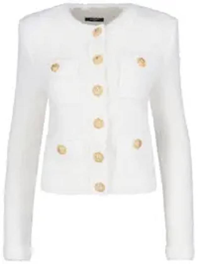 발망 마이애미 트위드 4 포켓 블레이저 화이트