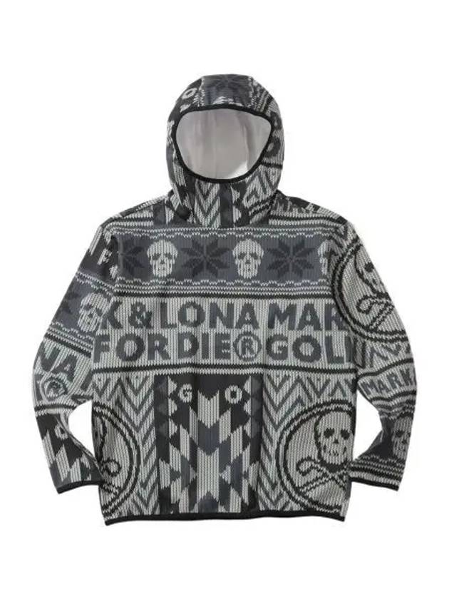 마크 & 로나 골프웨어 로나토 지오핏 후드 풀어보 그레이 Mark & Lona Golf Wear Lonato GeoFit Hooded Pullover Grey