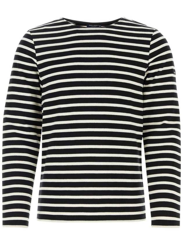 SAINT JAMES 자수 코튼 티셔츠 6870 NOIRECRU