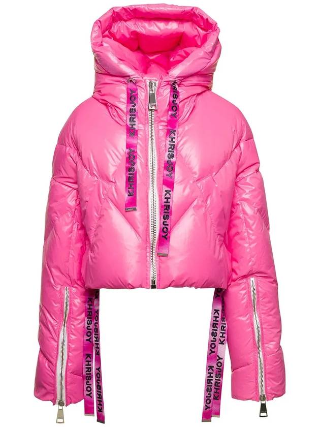 Khrisjoy 퀼팅 집업 크롭 재킷 AFPW004NNYL_FP516