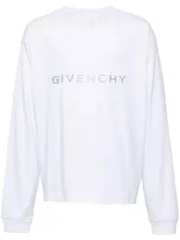 지방시 로고 프린트 코튼 긴팔 티셔츠 화이트