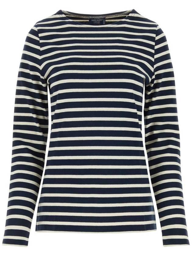 SAINT JAMES 자수 코튼 메리다메 티셔츠 4135 MARINEECRU