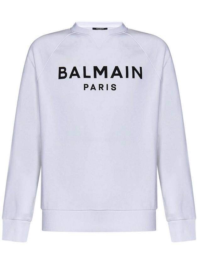 Balmain White Organic Cotton Crewneck Sweatshirt