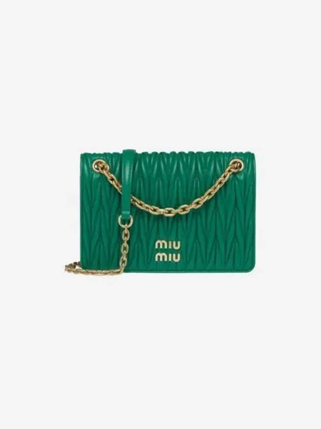 미우 미우 마테라쎄 나파 가죽 미니백 망고 Miu Miu Matelasse Nappa Leather Mini Bag Mango