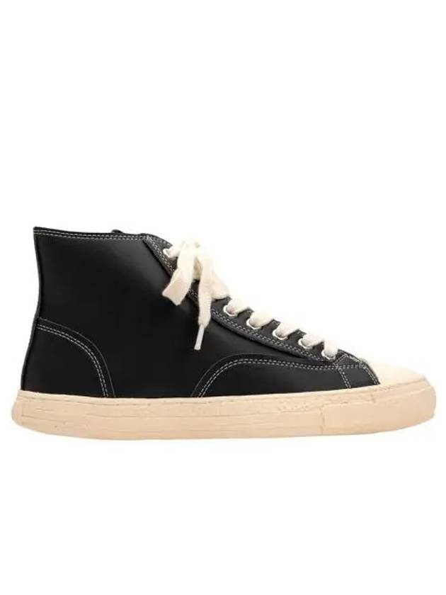 미하라 야스히로 패스트 솔 신세틱 레더 하이탑 스니커즈 블랙 Mihara Yasuhiro Past Sole Synthetic Leather High Top Sneakers Black