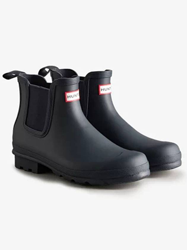 헌터 남성 오리지널 첼시 레인 부츠 네이비