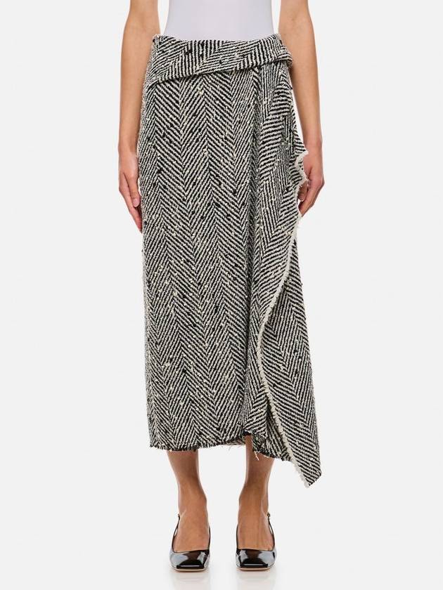 Erdem Draped Wrap Midi Skirt