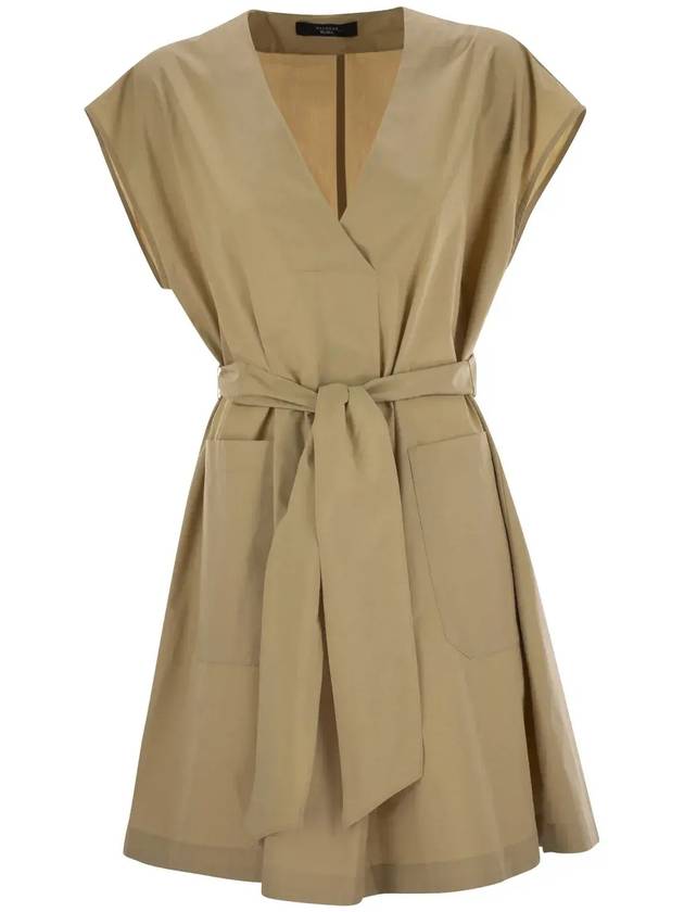 위켄드 맥스 마라 미티코 V넥 벨티드 드레스 2515221132600_004