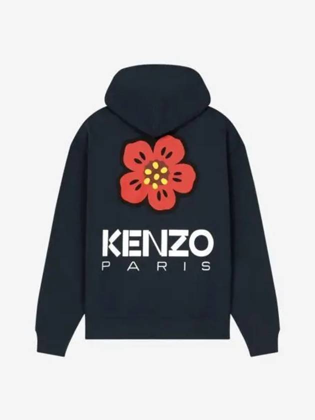 겐조 보케 플라워 오버사이즈 후드 스웨트셔츠 미드나잇 블루 Kenzo Boke Flower Oversized Hoodie Sweatshirt Midnight Blue