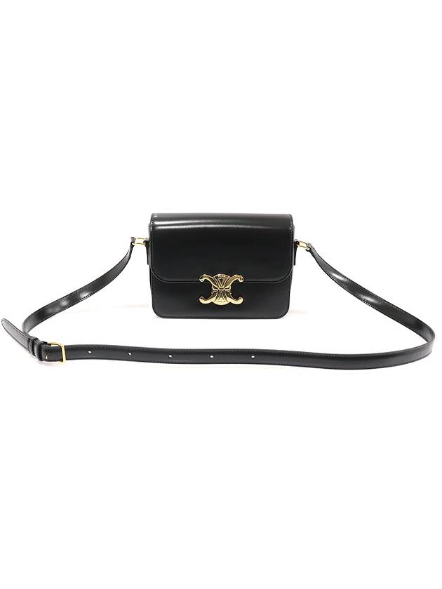 Celine 셀린느 188423BF4.38NO 블랙 샤이니 카프스킨 금장 틴 트리오페 숄더백