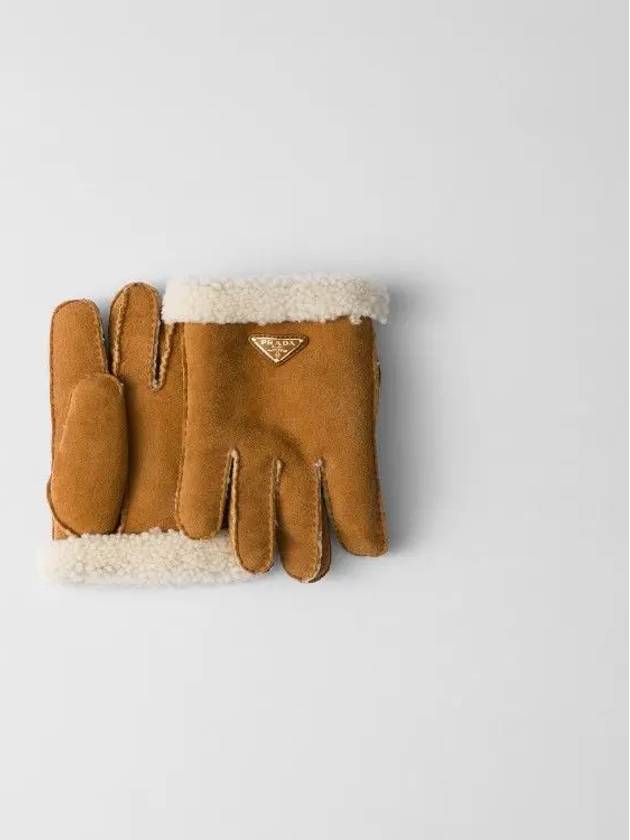 프라다 스웨이드 램스킨 글로브 1GG179_2C5A_F015