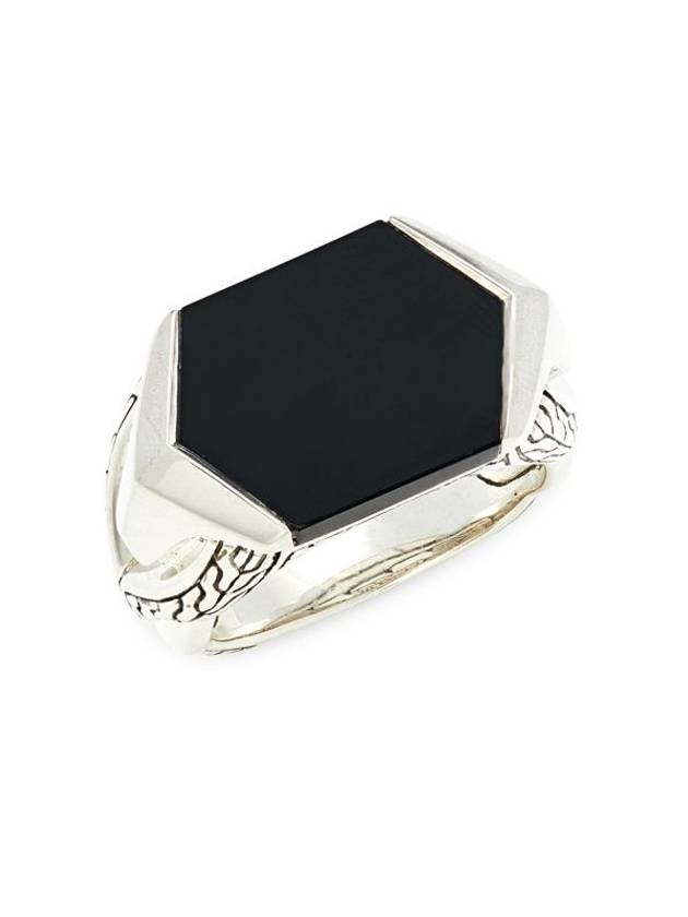 스털링 실버 블랙 오닉스 시그넷 링 Sterling Silver & Black Onyx Signet Ring