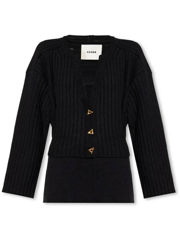 Aeron Morrow 리브 니트 카디건 PU204442_001