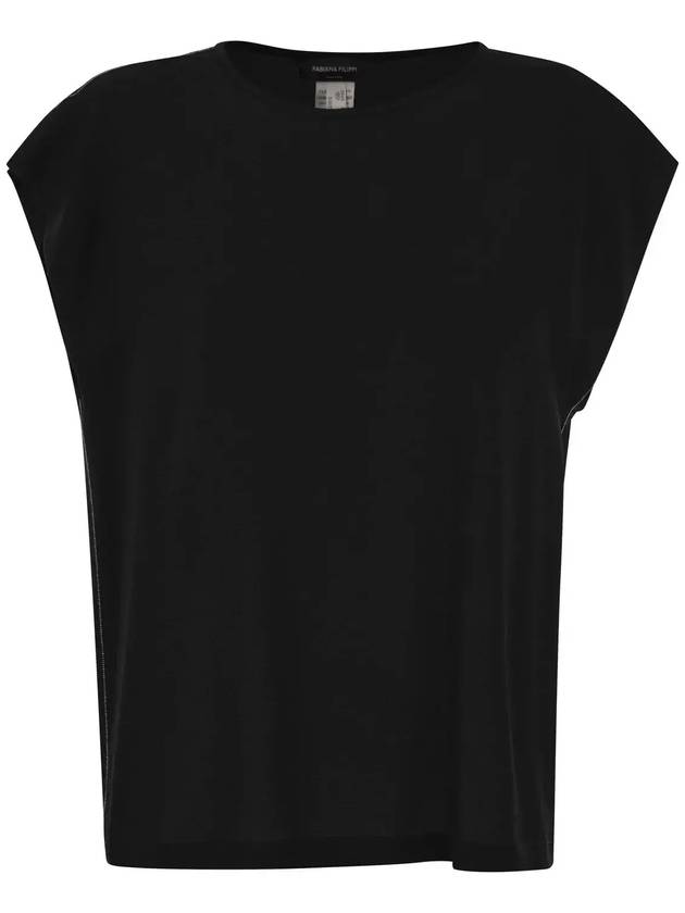 파비아나 필리피 비즈 장식 크루넥 블라우스 TPD264F221D646_825BLACK