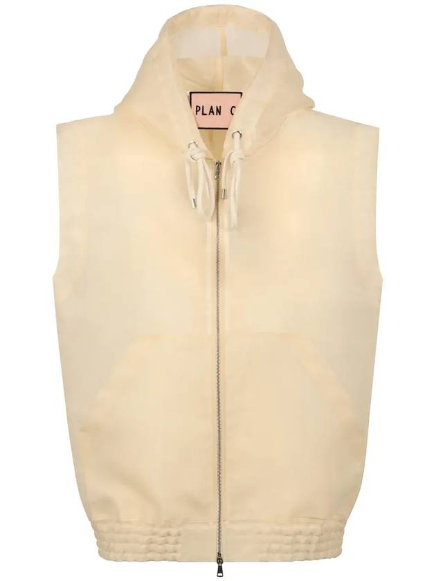 플랜 C 후드 지퍼 조끼 GLCAF05A00TN027_00W09