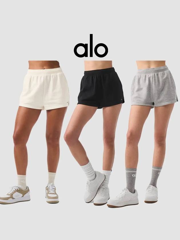 alo 알로 요가 로우 키 반바지 아이보리 블랙 그레이