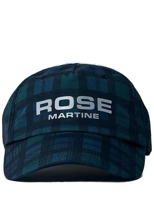 마틴 로즈 로고 프린트 체크 야구모자 1198WP11024_BLK